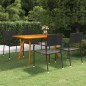 vidaXL Juego de comedor para jardín de 5 piezas negro vidaXL Juego de comedor para jardín de 5 piezas negro