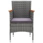 vidaXL Juego de comedor para jardín de 5 piezas gris vidaXL Juego de comedor para jardín de 5 piezas gris