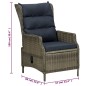 vidaXL Juego de comedor para jardín de 5 piezas marrón vidaXL Juego de comedor para jardín de 5 piezas marrón