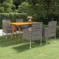 vidaXL Juego de comedor de jardín 5 piezas gris antracita vidaXL Juego de comedor de jardín 5 piezas gris antracita