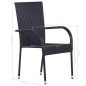 vidaXL Juego de comedor para jardín 5 piezas negro vidaXL Juego de comedor para jardín 5 piezas negro