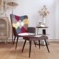 vidaXL Silla de relajación con reposapiés tela patchwork vidaXL Silla de relajación con reposapiés tela patchwork