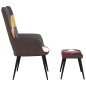 vidaXL Silla de relajación con reposapiés tela patchwork vidaXL Silla de relajación con reposapiés tela patchwork