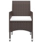 vidaXL Juego de comedor para jardín de 5 piezas marrón vidaXL Juego de comedor para jardín de 5 piezas marrón