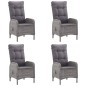 vidaXL Juego de comedor para jardín 5 piezas gris vidaXL Juego de comedor para jardín 5 piezas gris