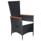 vidaXL Juego de comedor para jardín 5 piezas negro vidaXL Juego de comedor para jardín 5 piezas negro