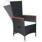 vidaXL Juego de comedor para jardín 5 piezas negro vidaXL Juego de comedor para jardín 5 piezas negro