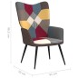 vidaXL Silla de relajación con reposapiés tela patchwork vidaXL Silla de relajación con reposapiés tela patchwork