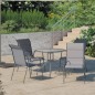 vidaXL Juego de comedor para jardín 5 piezas acero gris antracita vidaXL Juego de comedor para jardín 5 piezas acero gris antracita