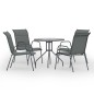 vidaXL Juego de comedor para jardín 5 piezas acero gris antracita vidaXL Juego de comedor para jardín 5 piezas acero gris antracita