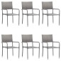 vidaXL Set de comedor jardín 7 pzas ratán sintético gris antracita vidaXL Set de comedor jardín 7 pzas ratán sintético gris antracita
