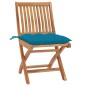 vidaXL Sillas de jardín plegables 4 uds madera maciza teca con cojines vidaXL Sillas de jardín plegables 4 uds madera maciza teca con cojines