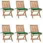vidaXL Sillas de jardín plegables 6 uds madera maciza teca con cojines vidaXL Sillas de jardín plegables 6 uds madera maciza teca con cojines