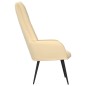 vidaXL Sillón de relax de terciopelo blanco crema