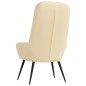 vidaXL Sillón de relax de terciopelo blanco crema