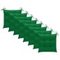 vidaXL Sillas de jardín 8 uds madera maciza de teca con cojines verdes vidaXL Sillas de jardín 8 uds madera maciza de teca con cojines verdes