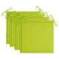 vidaXL Sillas de jardín 4 uds madera de teca y cojines verde brillante vidaXL Sillas de jardín 4 uds madera de teca y cojines verde brillante
