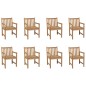 vidaXL Sillas de jardín 8 unidades madera maciza de teca vidaXL Sillas de jardín 8 unidades madera maciza de teca