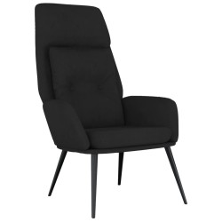 vidaXL Sillón de relax de piel de ante sintética negro