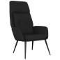 vidaXL Sillón de relax de piel de ante sintética negro