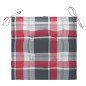vidaXL Sillas de jardín 4 uds madera maciza teca cojines cuadros rojos vidaXL Sillas de jardín 4 uds madera maciza teca cojines cuadros rojos