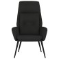 vidaXL Sillón de relax de piel de ante sintética negro