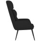 vidaXL Sillón de relax de piel de ante sintética negro