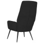 vidaXL Sillón de relax de piel de ante sintética negro