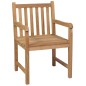 vidaXL Sillas de jardín 8 uds madera maciza de teca cojines crema vidaXL Sillas de jardín 8 uds madera maciza de teca cojines crema