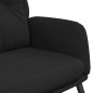 vidaXL Sillón de relax de piel de ante sintética negro