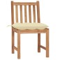 vidaXL Sillas de jardín 8 unidades madera maciza de teca con cojines vidaXL Sillas de jardín 8 unidades madera maciza de teca con cojines