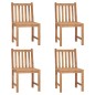vidaXL Sillas de jardín 4 unidades madera maciza de teca con cojines vidaXL Sillas de jardín 4 unidades madera maciza de teca con cojines