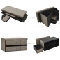 vidaXL Banco de almacenaje plegable lino sintético taupé 76x38x38 cm vidaXL Banco de almacenaje plegable lino sintético taupé 76x38x38 cm