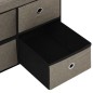 vidaXL Banco de almacenaje plegable lino sintético taupé 76x38x38 cm vidaXL Banco de almacenaje plegable lino sintético taupé 76x38x38 cm