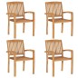 vidaXL Juego de comedor para jardín 5 piezas madera maciza de teca vidaXL Juego de comedor para jardín 5 piezas madera maciza de teca