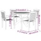 vidaXL Juego de comedor para jardín 5 piezas madera maciza de teca vidaXL Juego de comedor para jardín 5 piezas madera maciza de teca