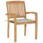 vidaXL Sillas de jardín apilables 6 uds madera de teca con cojines vidaXL Sillas de jardín apilables 6 uds madera de teca con cojines