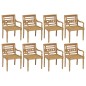 vidaXL Sillas Batavia 8 unidades madera maciza de teca vidaXL Sillas Batavia 8 unidades madera maciza de teca