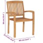vidaXL Sillas de jardín apilables 8 unidades madera maciza de teca vidaXL Sillas de jardín apilables 8 unidades madera maciza de teca
