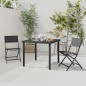 vidaXL Juego de comedor de jardín 3 piezas acero