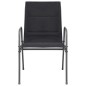 vidaXL Juego de comedor para jardín 7 piezas acero negro