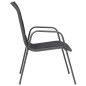 vidaXL Juego de comedor para jardín 7 piezas acero negro
