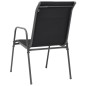 vidaXL Juego de comedor para jardín 7 piezas acero negro