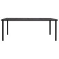 vidaXL Juego de comedor para jardín 7 piezas acero negro
