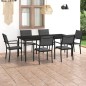 vidaXL Juego de comedor para jardín 7 piezas acero vidaXL Juego de comedor para jardín 7 piezas acero