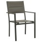 vidaXL Juego de comedor para jardín 7 piezas acero vidaXL Juego de comedor para jardín 7 piezas acero