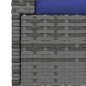 vidaXL Sofá de 2 plazas con cojines ratán sintético gris vidaXL Sofá de 2 plazas con cojines ratán sintético gris
