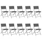 vidaXL Juego de comedor para jardín 11 piezas acero vidaXL Juego de comedor para jardín 11 piezas acero