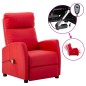 vidaXL Sillón de masaje eléctrico cuero sintético rojo