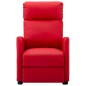 vidaXL Sillón de masaje eléctrico cuero sintético rojo